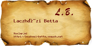 Laczházi Betta névjegykártya